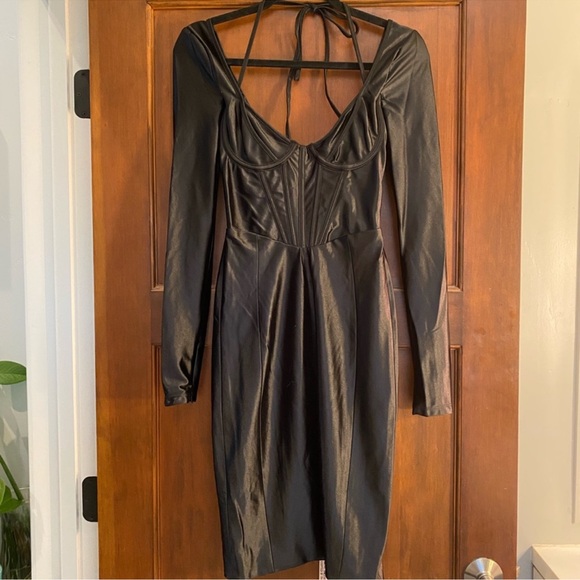 House of CB Black Long Sleeve Grazia Dress Size M (fits like a size 4) - Picture 8 of 8